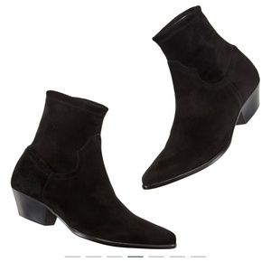 TAMARA MELLON / Stretch Suede Ankle Booties